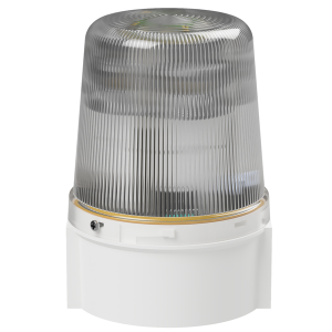 deegee Series B IP66 High Power LED Strobe Beacon 12-24Vuc with White Base 135mm x 94mm ⌀ White