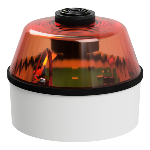 deegee ISB-R IP54 LED Sounder & Beacon 115-230Vuc White Base 100mm x 123mm dia. Amber