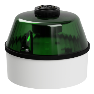 deegee ISB-R IP54 LED Sounder & Beacon 115-230Vuc White Base 100mm x 123mm dia. Green