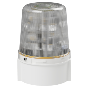 deegee Series B IP66 Ultra Power LED Strobe Beacon 115-230Vuc with White Base 135mm x 94mm ⌀ White