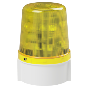 deegee Series B IP66 Ultra Power LED Strobe Beacon 115-230Vuc with White Base 135mm x 94mm ⌀ Yellow