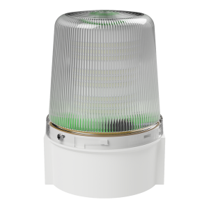 deegee PSB IP66 Flashing LED Beacon 12-48Vdc White Base 135mm x 94mm dia. White