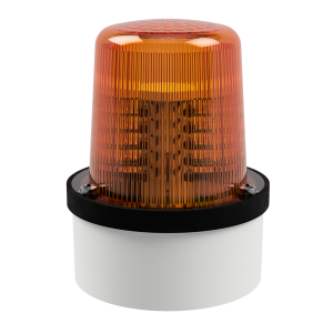 deegee PSD IP65 Flashing LED Beacon 12Vdc White Base 102mm x 79mm dia. Amber
