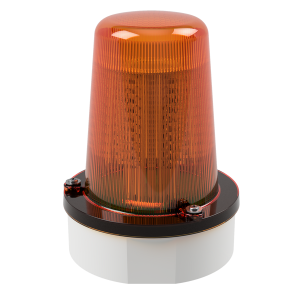 deegee PSE IP65 Flashing LED Beacon 115-230Vuc White Base 194mm x 146mm dia. Amber