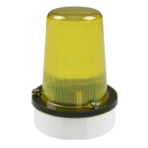 deegee XFE IP65 Xenon Strobe Single Flash Beacon 24Vuc White Base 194mm x 146mm dia. Yellow