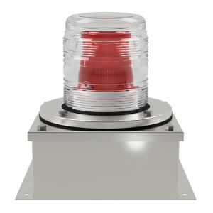 deegee XFF IP65 Xenon Strobe Double Flash Beacon 115Vac 155mm x 155mm x 192mm Red