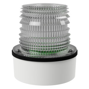 deegee XFL IP65 Xenon Strobe Double Flash Beacon 115Vac White Base 133mm x 123mm dia. White