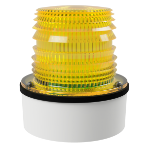 deegee XFL IP65 Xenon Strobe Double Flash Beacon 115Vac White Base 133mm x 123mm dia. Yellow