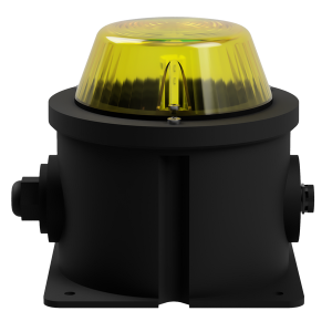 deegee PSW IP65 LED Beacon 115-230Vuc Black Base 150mm x 150mm x 150mm Yellow