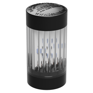 deegee STC IP65 LED Stack Light 115Vac Black Base 65mm x 32mm dia. White