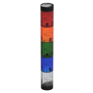 deegee STC IP65 LED Stack Light 115Vac Black Base 225mm x 32mm dia. Red/Amber/Green/Blue/White