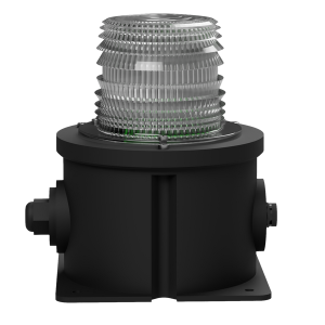 deegee XFV IP65 Xenon Strobe DH 11J Beacon 115Vac Black Base 150mm x 150mm x 189mm White