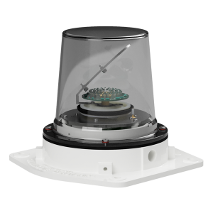 deegee RFJ IP65 Rotating Mirror Beacon 115-230Vuc White Base 212mm x 255mm x 265mm White