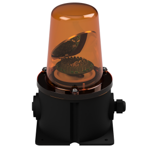deegee RFT IP65 Rotating Mirror Beacon 115-230Vuc Black Base 250mm x 150mm x 150mm Amber