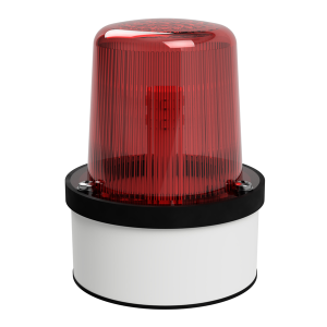 deegee PSD IP65 Flashing SML Beacon 24-230Vuc White Base 102mm x 79mm dia. Red