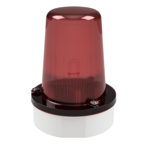 deegee XFE IP65 Xenon Strobe Double Flash Beacon 115Vac White Base 194mm x 146mm dia. Red
