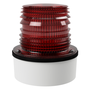 deegee XFL IP65 Xenon Strobe Double Flash Beacon 115Vac White Base 133mm x 123mm dia. Red
