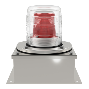 deegee XFF IP65 Xenon Strobe Double Flash Beacon 115Vac 155mm x 155mm x 192mm Red