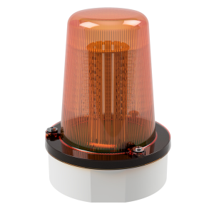 deegee PSE IP65 Flashing LED Beacon 115-230Vuc White Base 194mm x 146mm dia. Amber