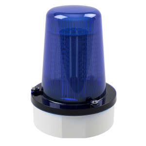 deegee PSE IP65 Flashing LED Beacon 115-230Vuc White Base 194mm x 146mm dia. Blue