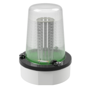 deegee PSE IP65 Flashing LED Beacon 115-230Vuc White Base 194mm x 146mm dia. White