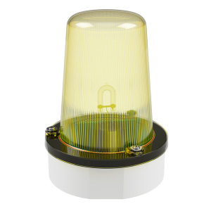 deegee XFE IP65 Xenon Strobe Single Flash Beacon 24Vuc White Base 194mm x 146mm dia. Yellow