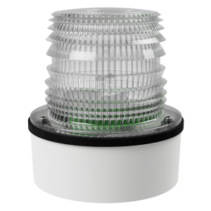 deegee XFL IP65 Xenon Strobe Double Flash Beacon 115Vac White Base 133mm x 123mm dia. White