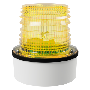 deegee XFL IP65 Xenon Strobe Double Flash Beacon 115Vac White Base 133mm x 123mm dia. Yellow