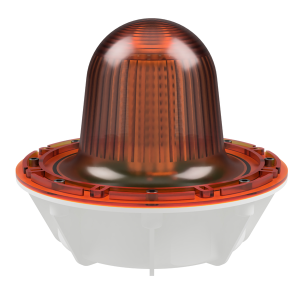 deegee PSG IP68 Flashing LED Beacon 115-230Vuc White Base 220mm x 256mm dia. Amber