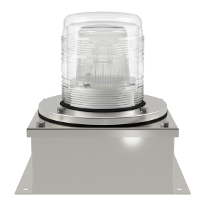 deegee XFF IP65 Xenon Strobe Double Flash Beacon 115Vac 155mm x 155mm x 192mm White