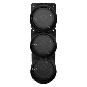 deegee MIH IP65 3-way Traffic Light 115-230Vuc Black Base 450mm x 150mm x 151mm Red / Amber / Green