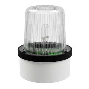 deegee XFD IP65 Xenon Strobe Beacon 12-24Vdc White Base 102mm x 79mm dia. White