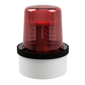 deegee PSD IP65 Flashing LED Beacon 12Vdc White Base 102mm x 79mm dia. Red
