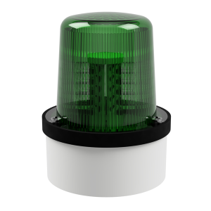deegee PSD IP65 Flashing LED Beacon 12Vdc White Base 102mm x 79mm dia. Green