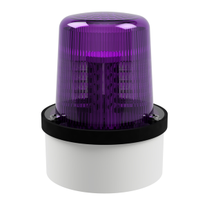 deegee PSD IP65 Flashing LED Beacon 12Vdc White Base 102mm x 79mm dia. Purple