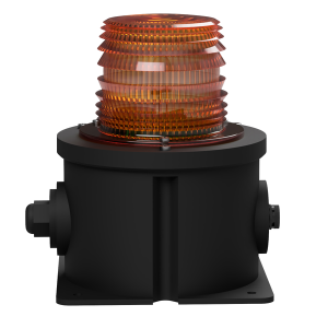 deegee XFV IP65 Xenon Strobe DH 11J Beacon 115Vac Black Base 150mm x 150mm x 189mm Amber