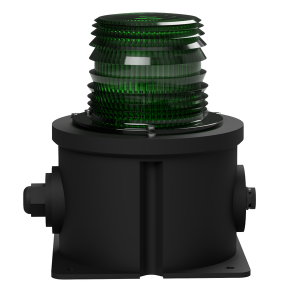 deegee XFV IP65 Xenon Strobe DH 11J Beacon 115Vac Black Base 150mm x 150mm x 189mm Green