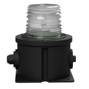 deegee XFV IP65 Xenon Strobe DH 11J Beacon 115Vac Black Base 150mm x 150mm x 189mm White