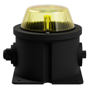 deegee PSW IP65 LED Beacon 115-230Vuc Black Base 150mm x 150mm x 150mm Yellow