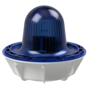 deegee XFG IP68 Xenon Strobe Double Flash Beacon 115Vac White Base 220mm x 256mm dia. Blue
