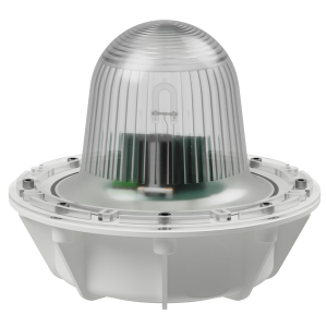 deegee XFG IP68 Xenon Strobe Double Flash Beacon 115Vac White Base 220mm x 256mm dia. White