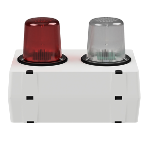 deegee DX/1520 IP65 11J SH Xenon Duplex Beacon 230Vac White Base 200mm x 150mm x 148mm Red / White