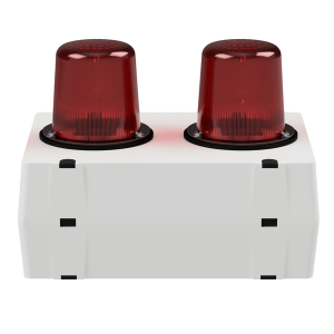 deegee DX/1520 IP65 11J SH Xenon Duplex Beacon 115Vac White Base 200mm x 150mm x 148mm Red / White