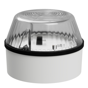 deegee DX/1R IP65 LED Duplex Beacon 24Vdc White Base 92mm x 123mm dia. Red / White