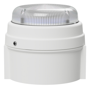 deegee DX/1C IP65 LED Duplex Beacon 24Vdc White Base 85mm x 94mm dia. Red / White