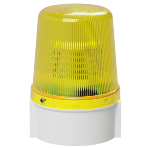 deegee PSB IP66 Flashing LED Beacon 12Vdc White Base 135mm x 94mm dia. Yellow