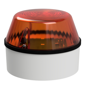 deegee PSR IP65 Pulsed LED Beacon 115-230Vuc White Base 92mm x 123mm dia. Amber
