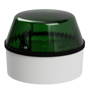 deegee PSR IP65 Pulsed LED Beacon 115-230Vuc White Base 92mm x 123mm dia. Green