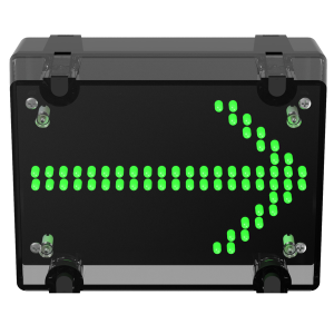 deegee IPN IP65 ARROW Indicator 115-230Vuc with Black Base 200mm x 150mm x 80mm Green