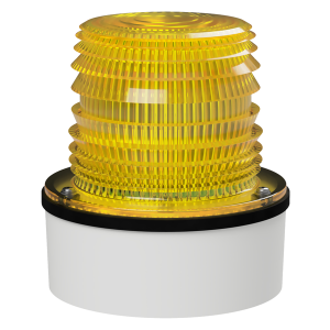 deegee PSL IP65 Pulsed Eco-LED Beacon 12-36Vdc White Base 133mm x 123mm dia. Yellow